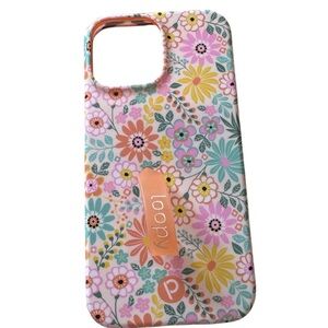 Loopy Case iPhone 12pro max Floral Grip Phone Case in Pink, Coral, Yellow & Teal